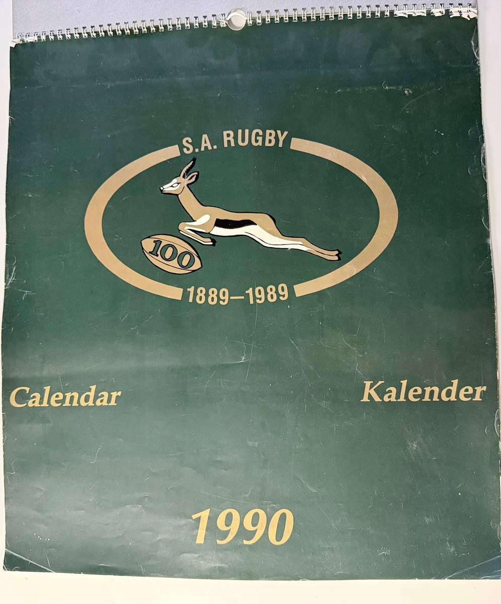 Springbok Rugby Calendar 1990