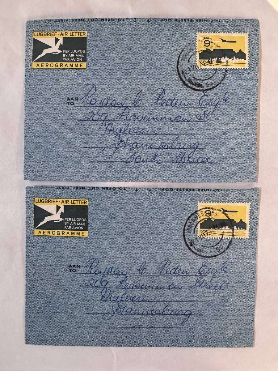 RSA AEROGRAMME COVERS