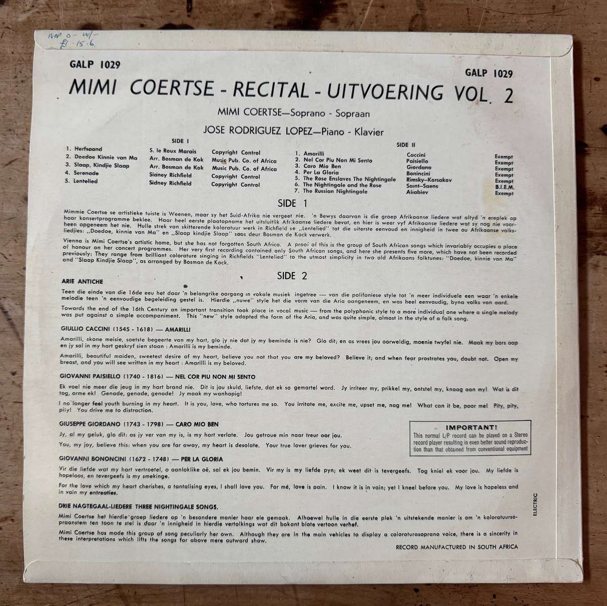 Mimi Coertse Recital