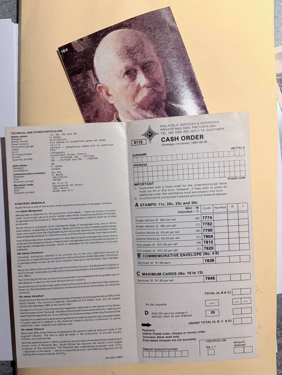 RSA POSTAL ORDER PAMPHLET