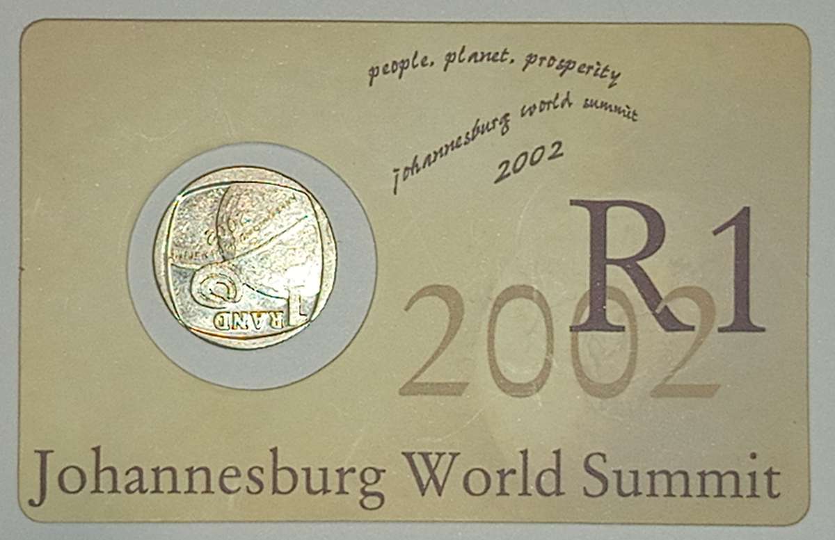 2002 Johannesburg World Summit R1 coin