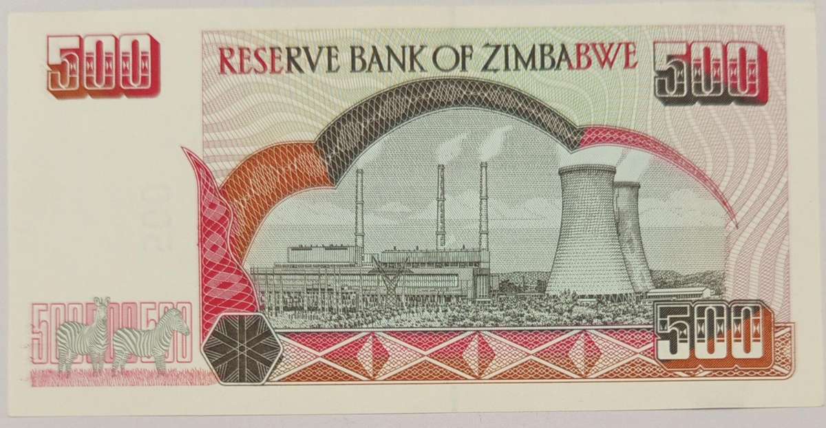ZIMBABWE UNC $500 BANKNOTE