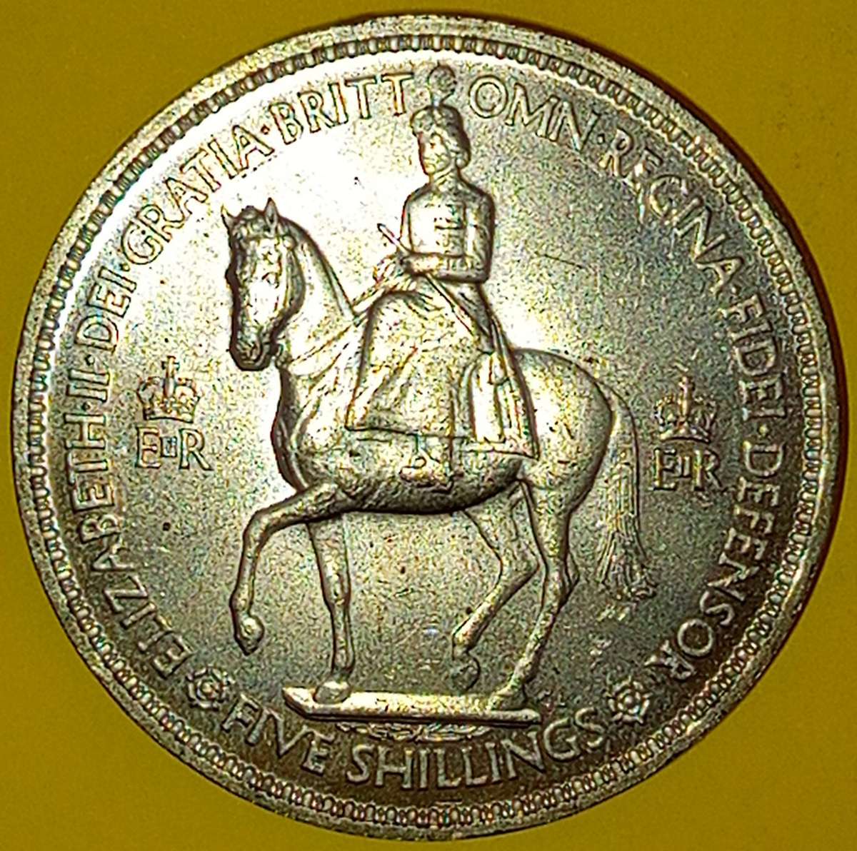 1953 UK 5 SHILLINGS COMMEMORATIVE CROWN