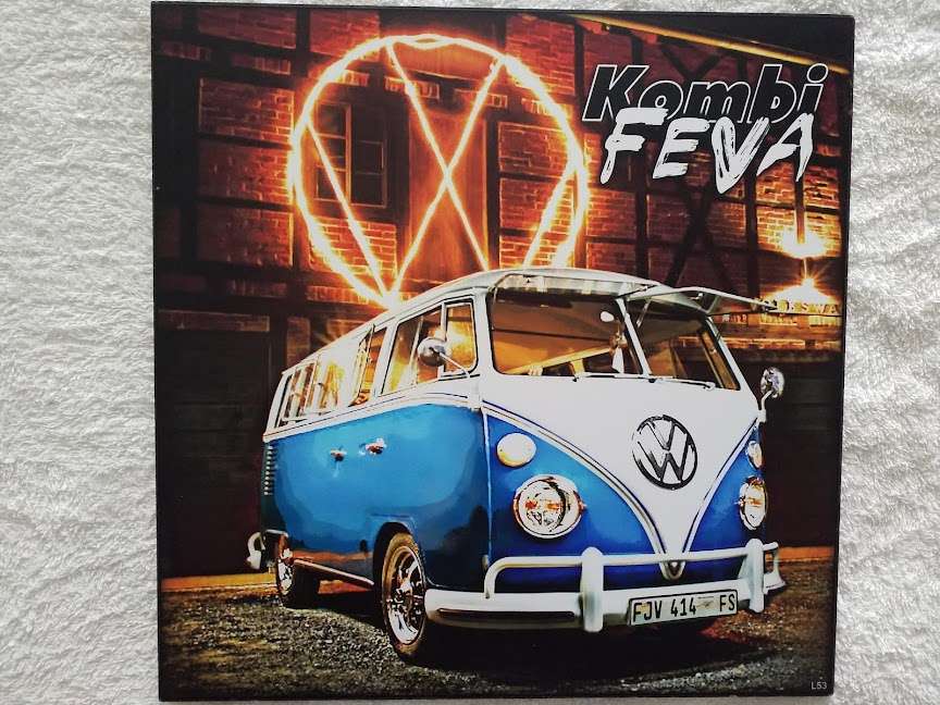 VINTAGE VW, "KOMBI FEVA" THEMED -  PRINT ON WOOD (MEDIUM)