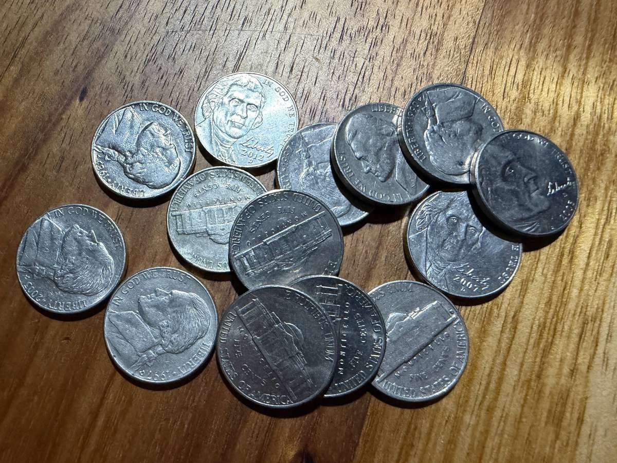 United States  Five Cents (Nickels)  Mixed Lot (14 Coins)