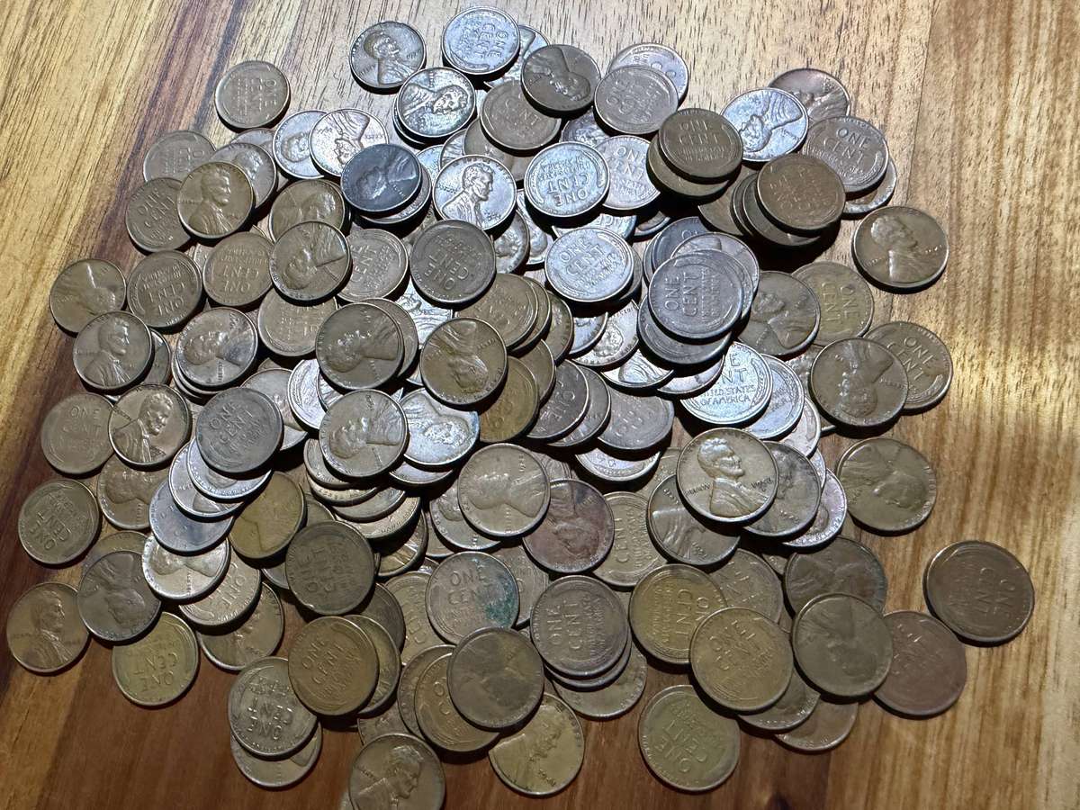 United States  Lincoln Wheat Cents  Bulk Lot (182 Coins)