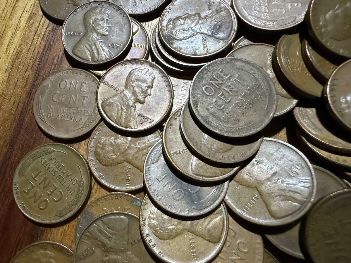 United States  Lincoln Wheat Cents  Bulk Lot (182 Coins)