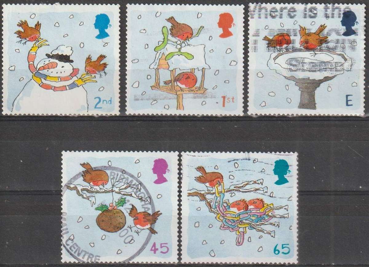 GB 2001 Christmas Stamps - Self-adhesive ULH SG 2238-42