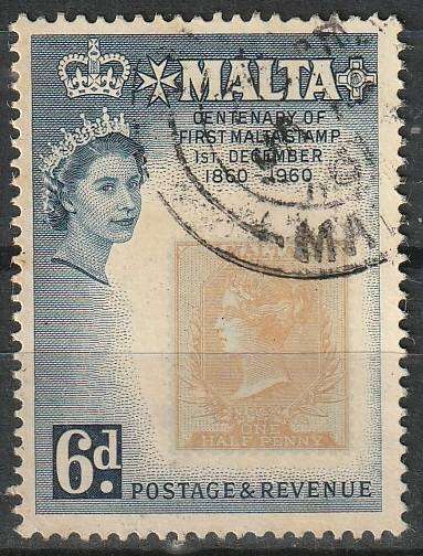 MALTA 1960 The 100th Anniversary of the First Malta Stamp ULH SG 303