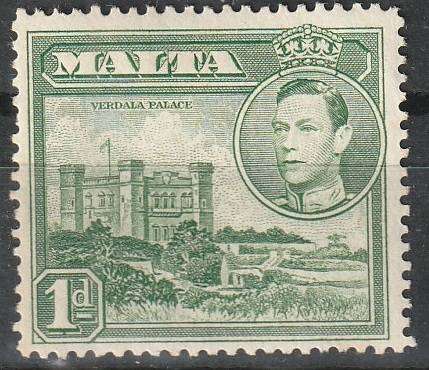 MALTA 1938 King George VI and Local Motifs MM SG 219A