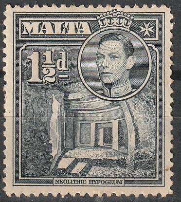 MALTA 1938 King George VI and Local Motifs MM SG 220B