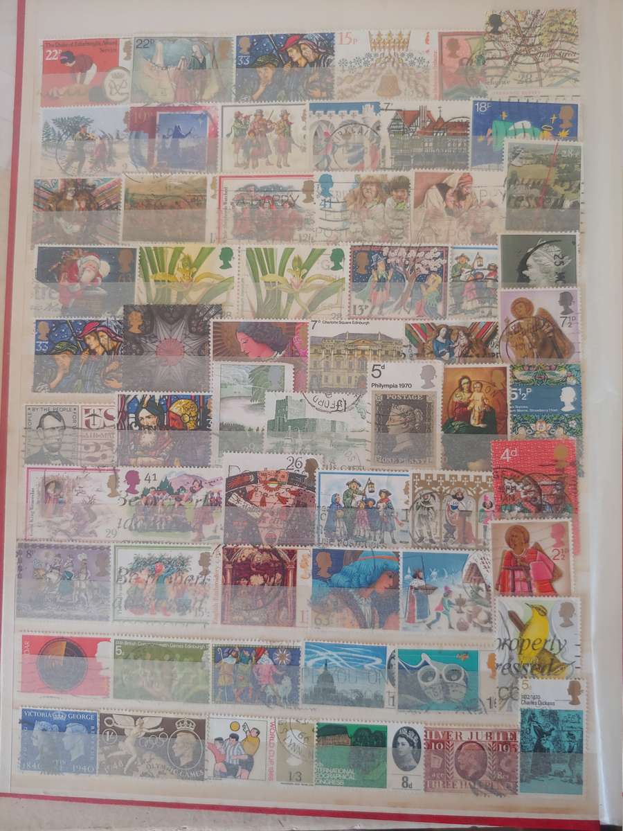 A4 USED LIGHTHOUSE ALBUM LOADED WITH MIXED WORLD STAMPS 16/32 PAGES NOT ALL SHOWN