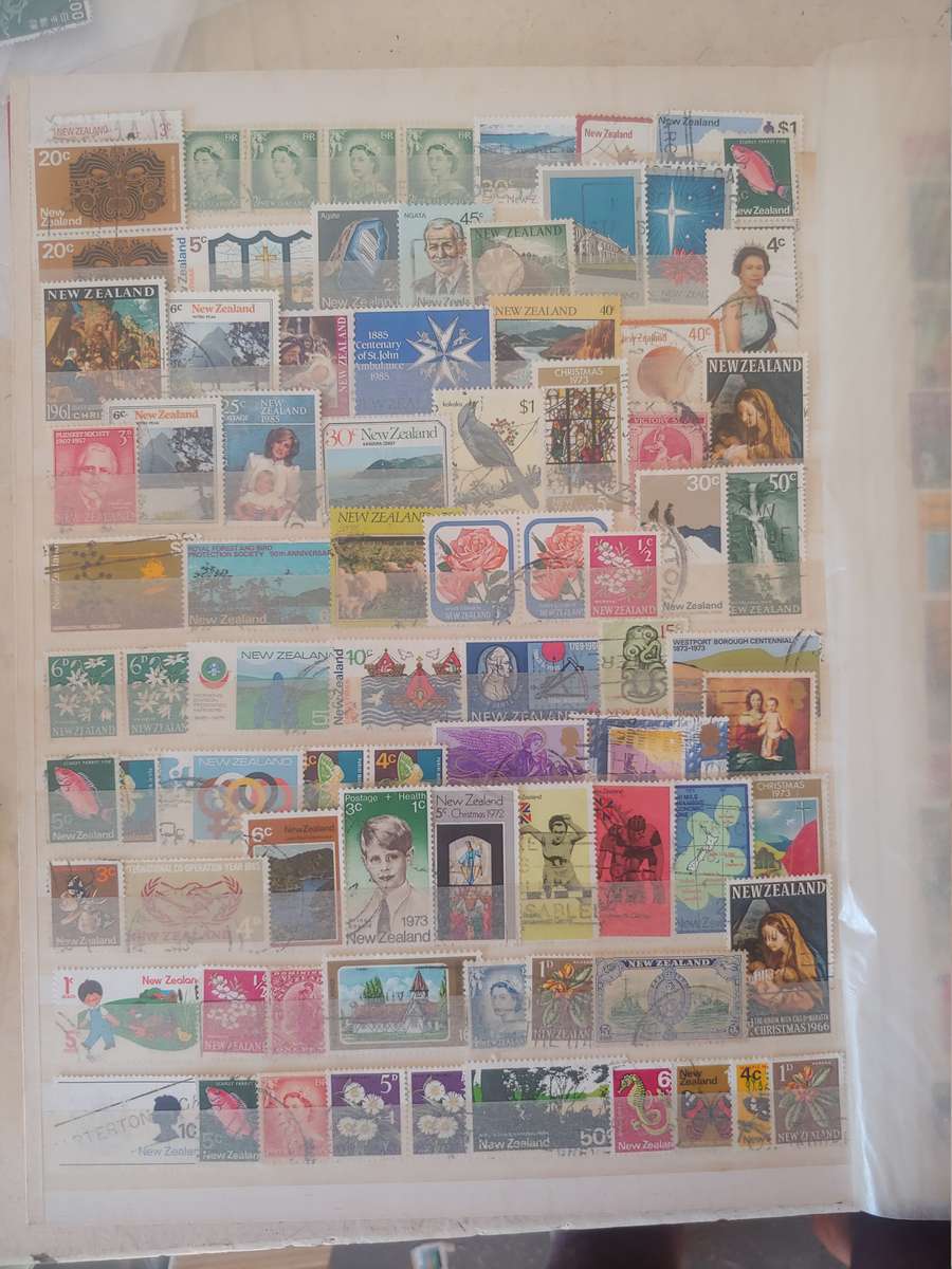 A4 USED LIGHTHOUSE ALBUM LOADED WITH MIXED WORLD STAMPS 16/32 PAGES NOT ALL SHOWN