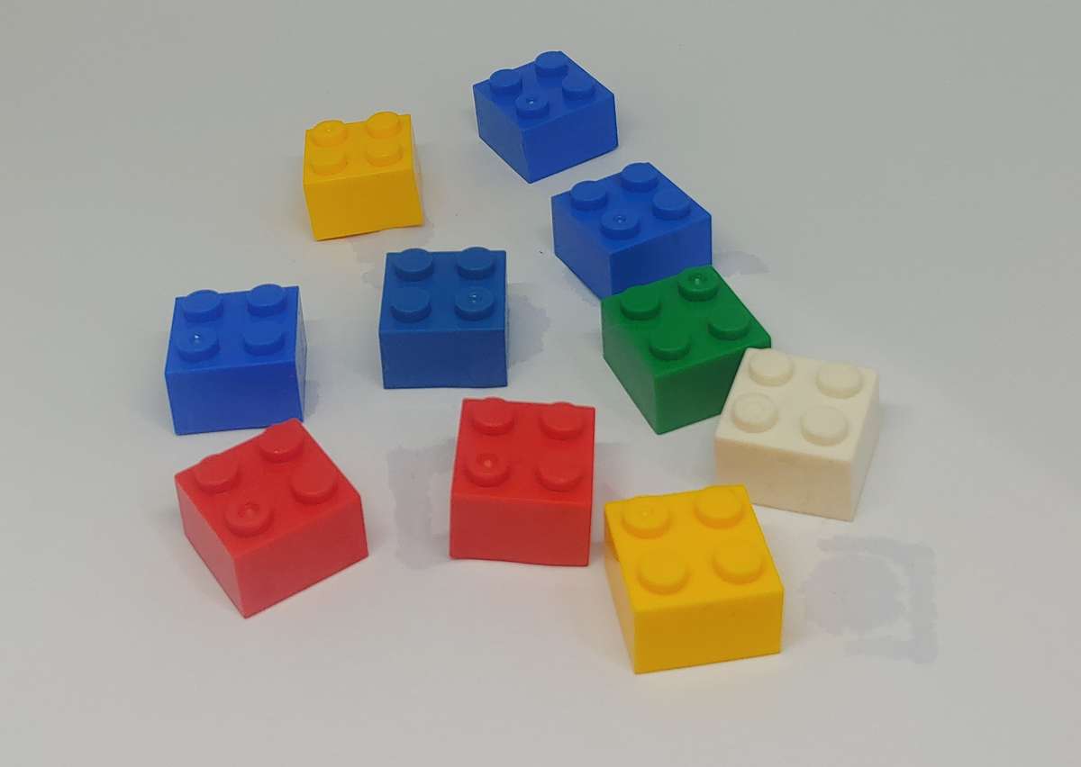 LEGO COMPATABLE BLOCKS 10 2X2 BASIC BLOCKS