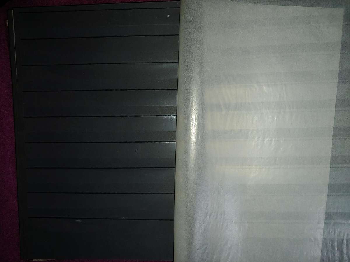 USED A4 STOCKBOOK WITH BLACK PAGES IN VERY GOOD CONDITION 24/48 PAGES