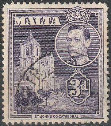 MALTA 1938 King George VI and Local Motifs VFU SG 223