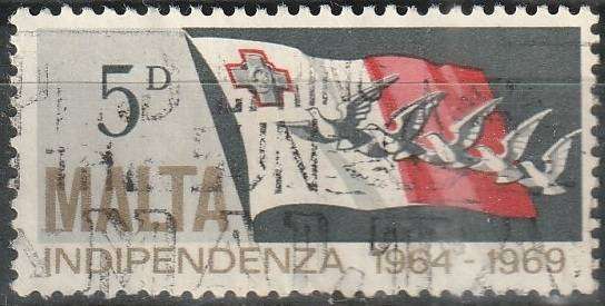 MALTA 1969 The 5th Anniversary of Independence ULH SG 423