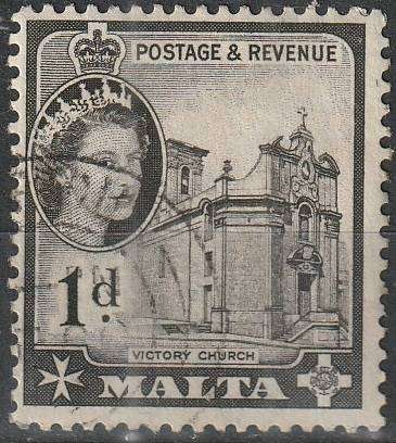 MALTA 1956 -1957 Elizabeth II ULH SG 314
