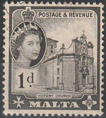 MALTA 1956 -1957 Elizabeth II ULH SG 314