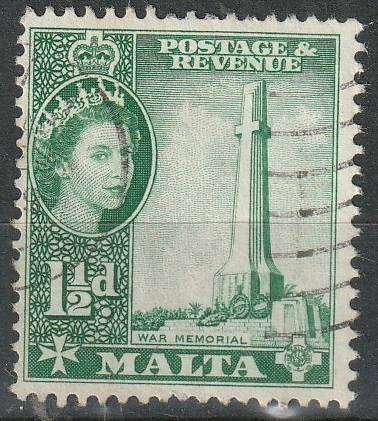 MALTA 1956 -1957 Elizabeth II ULH SG 269