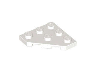 LEGO USED Wedge, Plate 3 x 3 Cut Corner WHITE