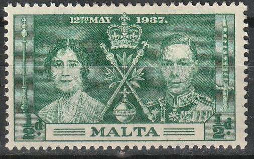 MALTA 1937 The Coronation of King George VI  MM SG 214
