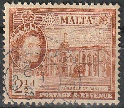 MALTA 1956 -1957 Elizabeth II ULH SG 271
