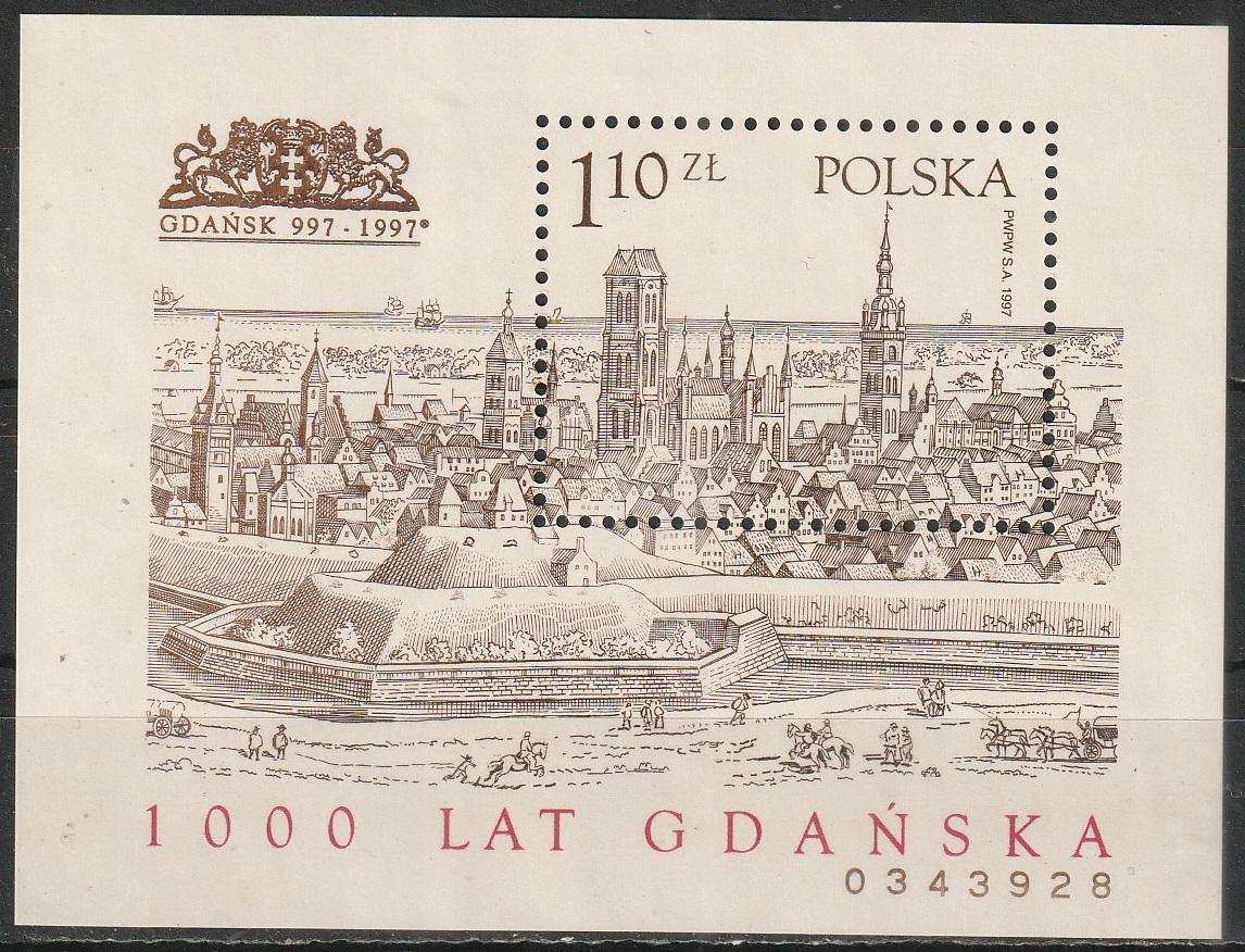 POLAND 1997 In the year 1997, Gdansk Celebrated his 1000th Anniversary UMM SG 3668