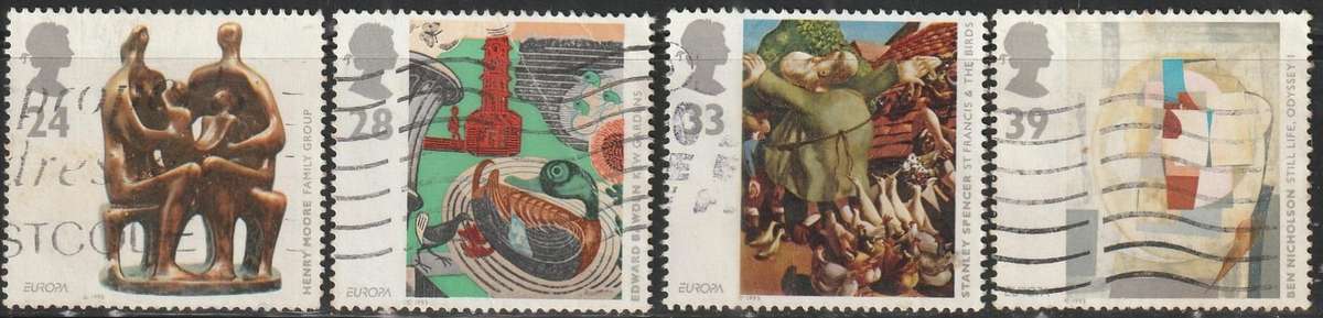 GB 1993 EUROPA Stamps - Contemporary Art ULH SG 1767-70