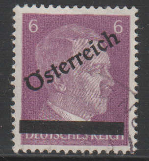 AUSTRIA  1945 Adolf Hitler, 1889-1945 - German Empire Postage  Overprinted "Österreich" ULH SG 818