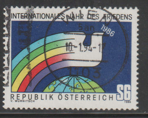 AUSTRIA 1986 International Year of Peace UNH SG 2082
