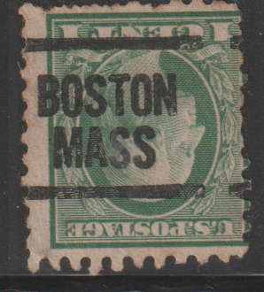 USA PRE CANCEL BOSTON MASS INVERTED