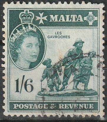 MALTA 1956 -1957 Elizabeth II ULH SG 277