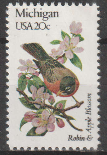 THEMATIC BIRDS USA MINT NO GUM SG 1950