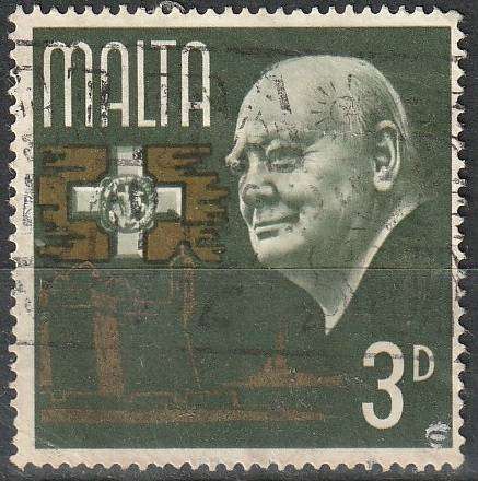 MALTA 1966 The 1st Anniversary of the death of Winston churchill ULH SG 363