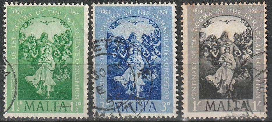 MALTA 1954 The 100th Anniversary of the Promulgation of the Dogma of Immaculate Conception SG 263-5