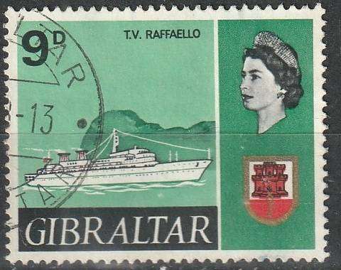 GIBRALTAR 1967 New Daily Stamps - Ships ULH SG 208