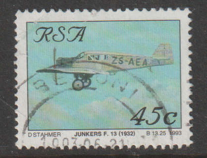 SOUTH AFRICA 1993 Aviation in South Africa ULH SACC 809