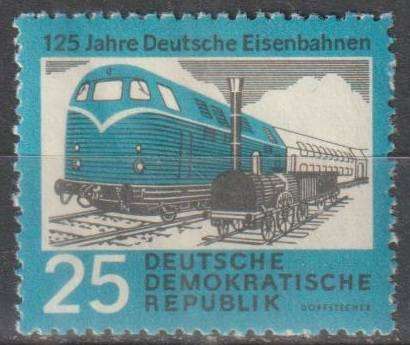 DDR 1960 The 125th Anniversary of Rail Roads MM SG E538