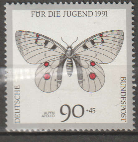 GERMANY 1991 Youth Hostel - Butterflies UMM SG 2366