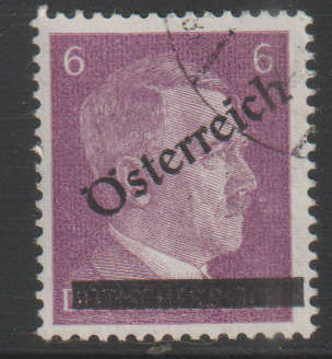 AUSTRIA  1945 Adolf Hitler, 1889-1945 - German Empire Postage  Overprinted "Österreich" ULH SG 818