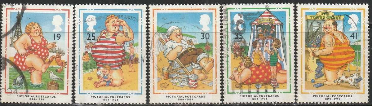 GB 1994 The 100th Anniversary of the British Picture Postcards ULH SG 1815-9