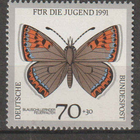 GERMANY 1991 Youth Hostel - Butterflies UMM SG 2364
