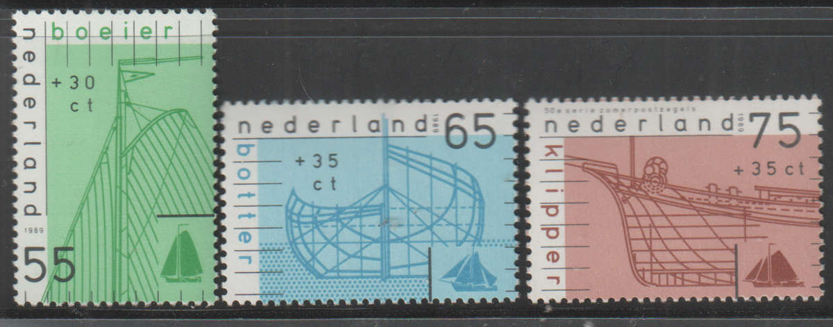 NETHERLANDS 1989 Summer Stamps Historical Ships UMM SG 1552A-4