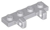 LEGO USED Hinge Plate 1 x 4 Locking Dual 1 Finger on Side LIGHT BLUEISH GRAY
