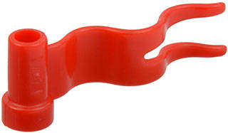 LEGO USED Flag 4 x 1 Wave Left RED