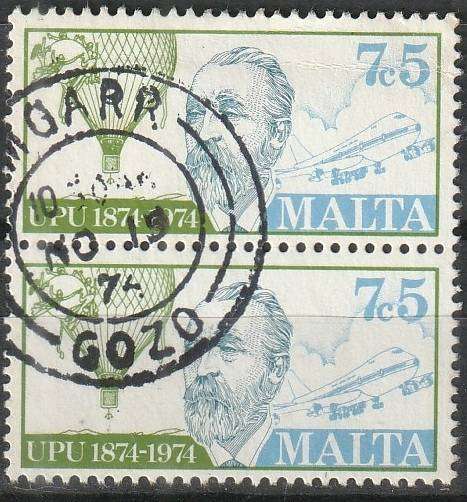 MALTA 1974 The 100th Anniversary of the Universal Postal Union ULH SG 529