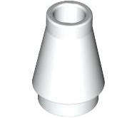USED LEGO Cone 1 x 1  WHITE