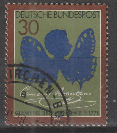 GERMANY 1978 The 200th Anniversary of the Birth of Clemens Brentano, Poet ULH SG 1869