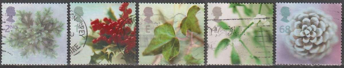 GB 2002 Merry Christmas - Self-Adhesive Stamps UNH  SG 2321-5